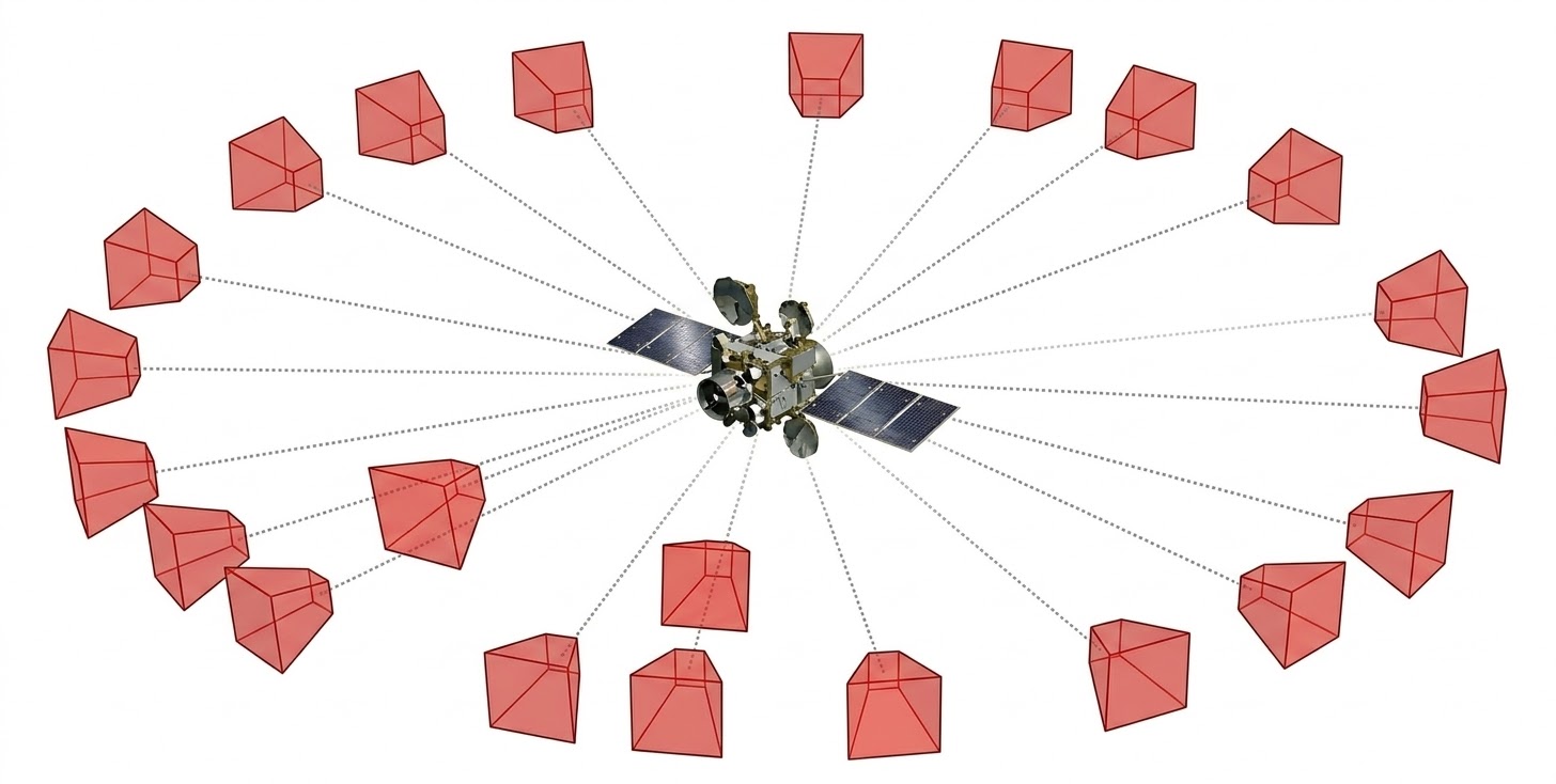 Hub-and-spoke system visualization
