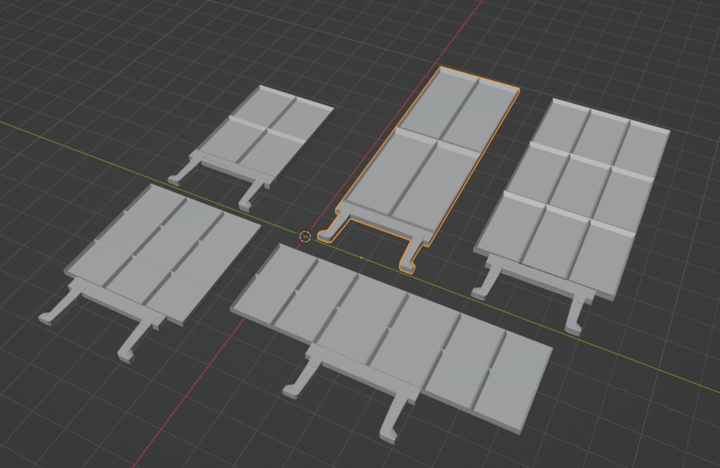 Toy satellite panels